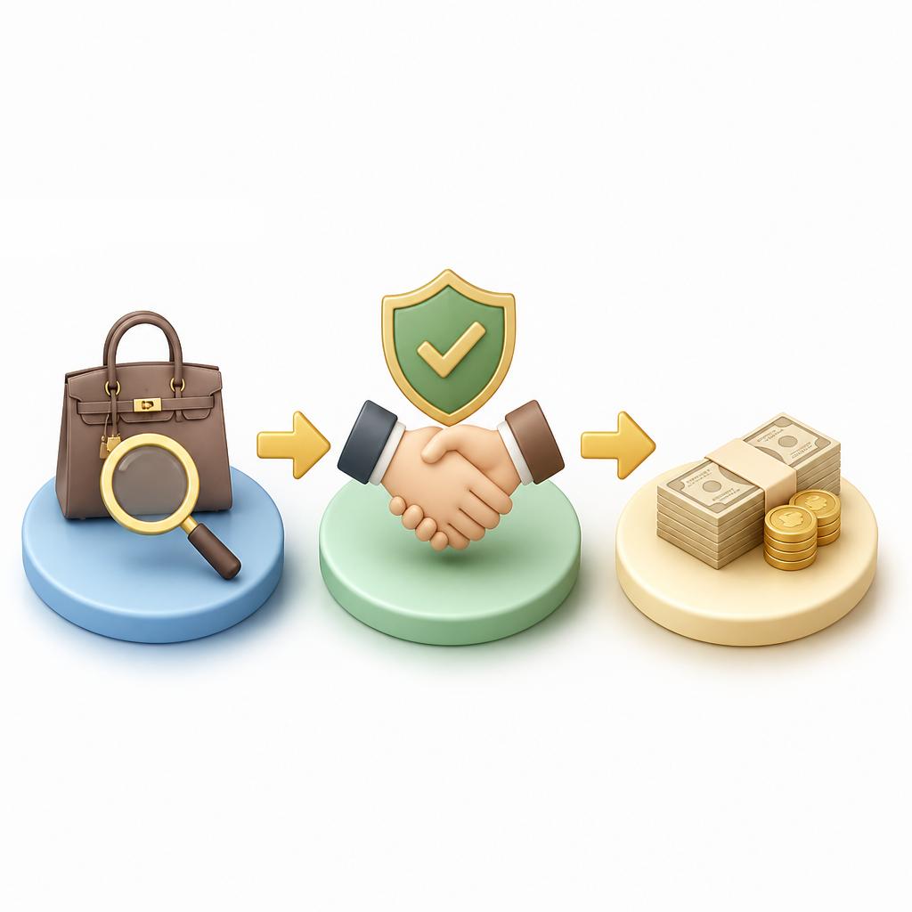 簡単ステップで現金化